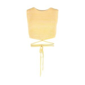 NWOT Christopher Esber Yellow Knit Tie Around Top Size M